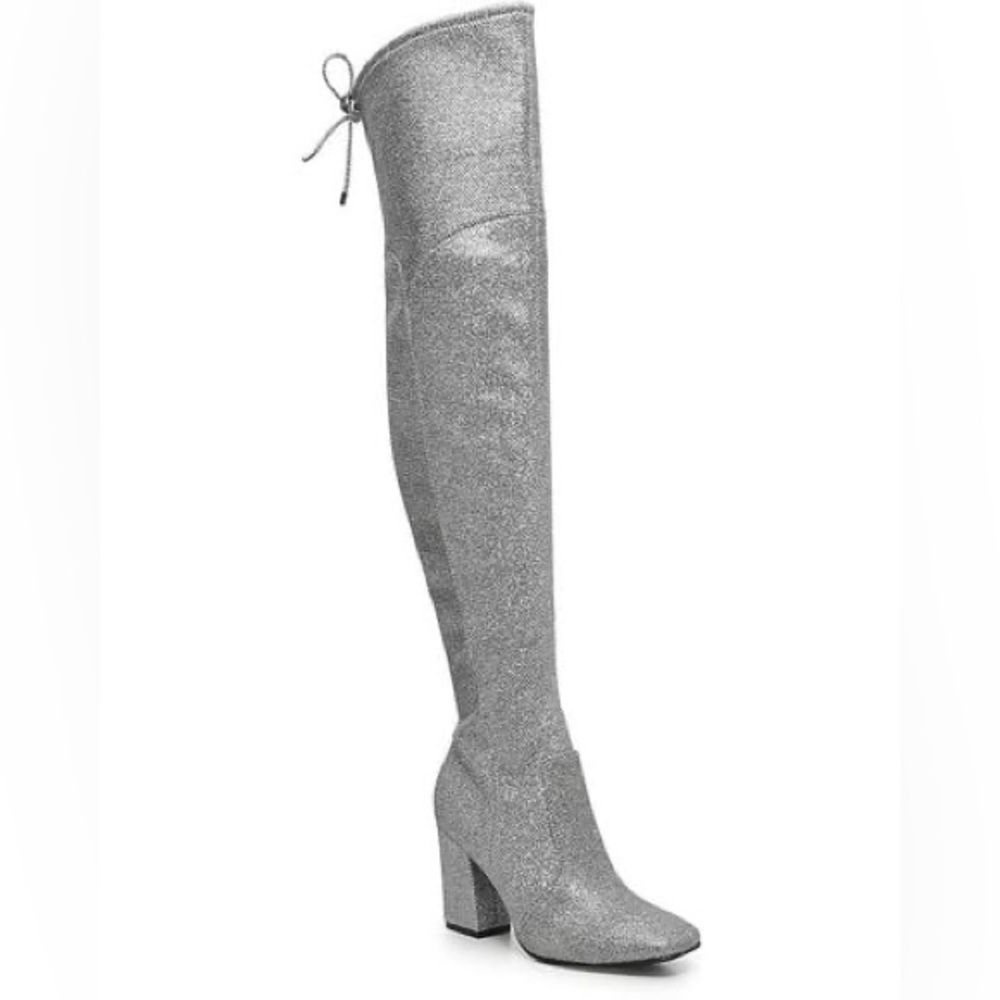 Silver Glitter Boots - Eras Tour